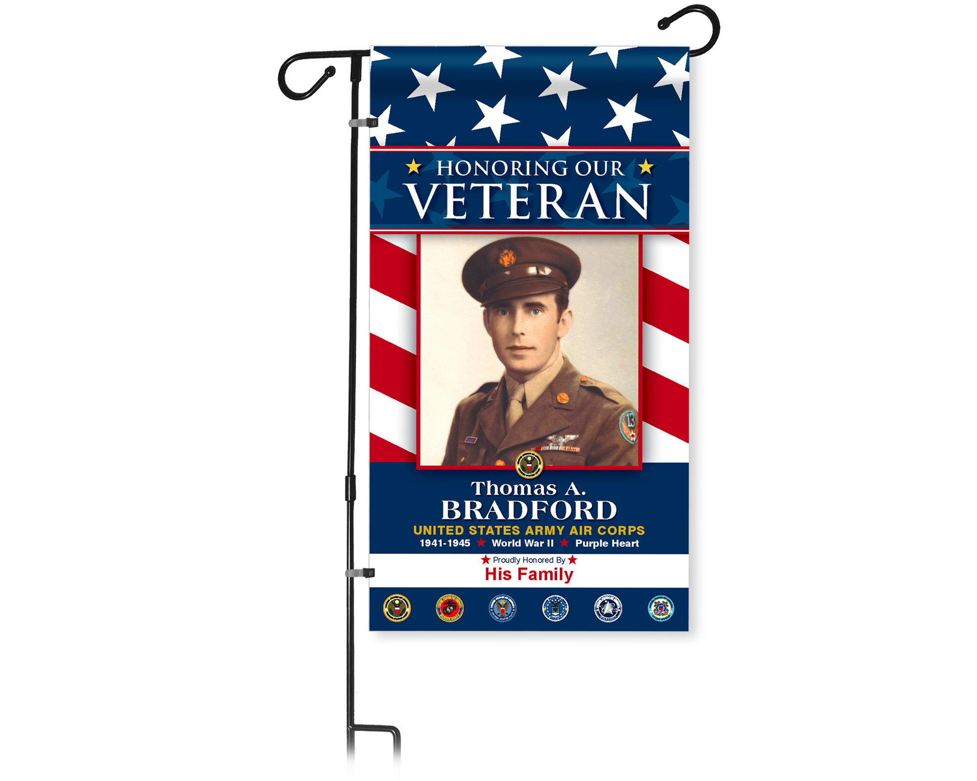 Military Tribute Garden Banner Military Tribute Garden Banner
