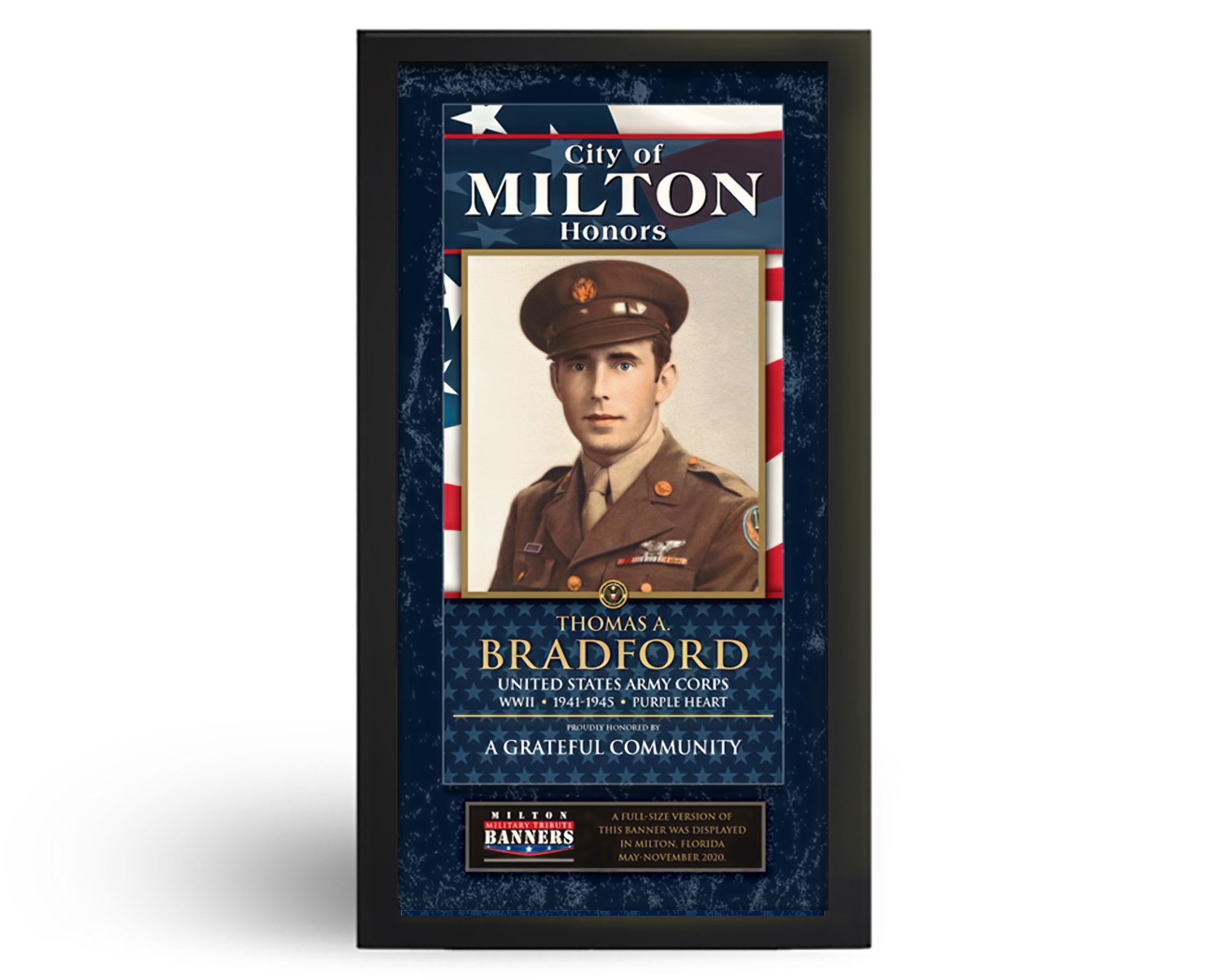 Military Tribute Framed Banner Military Tribute Framed Banner